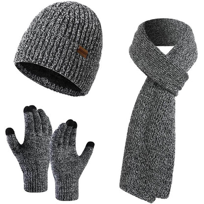 Men's Scaves and Beanie Hat Themal Gloves Set DailySale