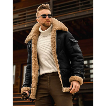 Men's Shearling Coat Winter Jacket DailySale