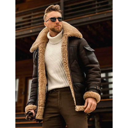 Men's Shearling Coat Winter Jacket DailySale