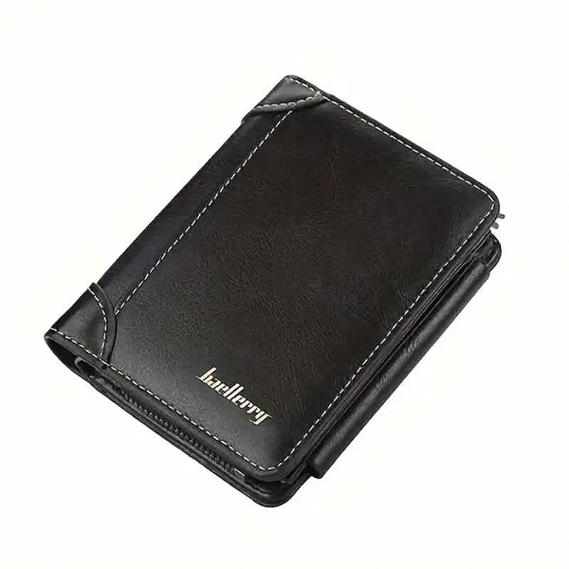 Men's Short Multi-Card Slots Tri-Fold Zipper Coin Pocket Wallet DailySale