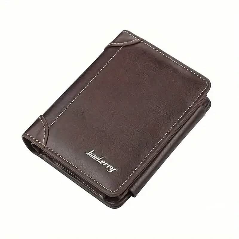 Men's Short Multi-Card Slots Tri-Fold Zipper Coin Pocket Wallet DailySale