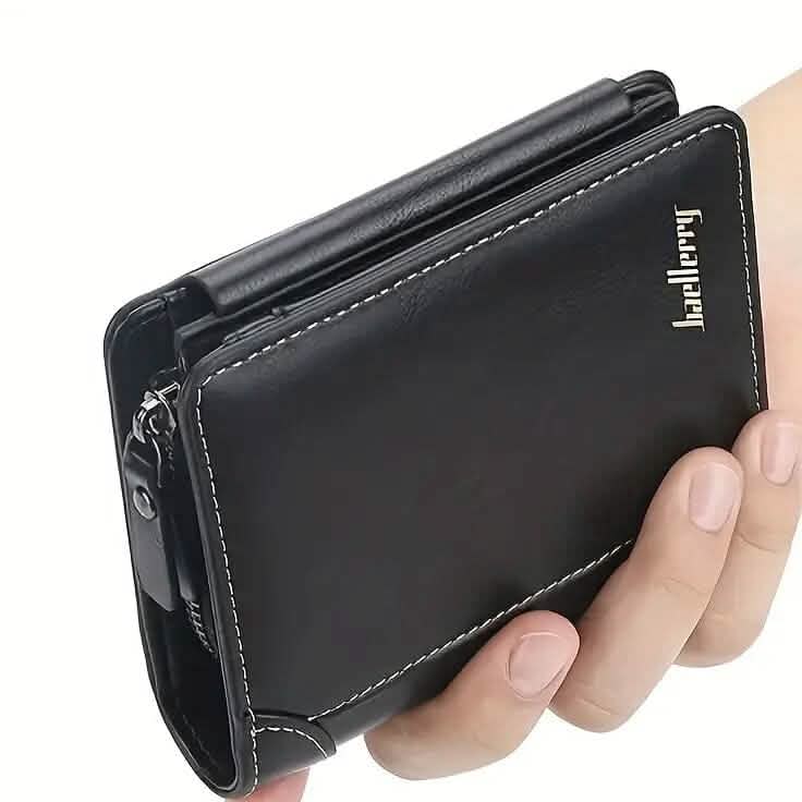 Men's Short Multi-Card Slots Tri-Fold Zipper Coin Pocket Wallet DailySale