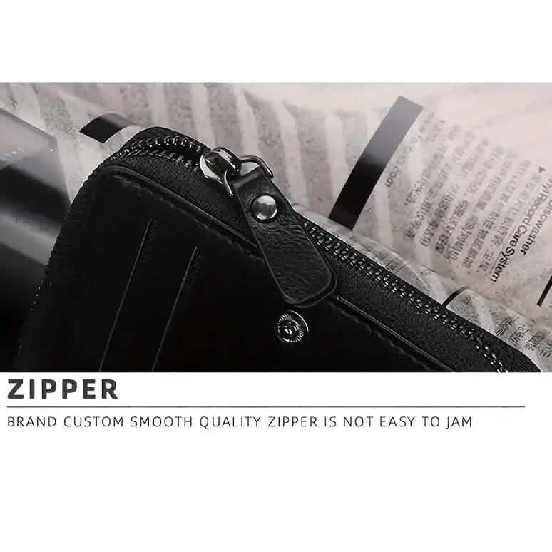 Men's Short Multi-Card Slots Tri-Fold Zipper Coin Pocket Wallet DailySale