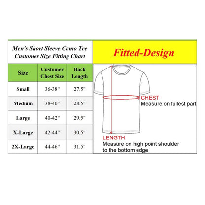 Men's Short Sleeve Crew Neck Camo Printed Tee DailySale