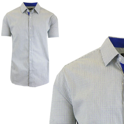 Men's Short Sleeve Slim-Fit Casual Dress Shirts DailySale