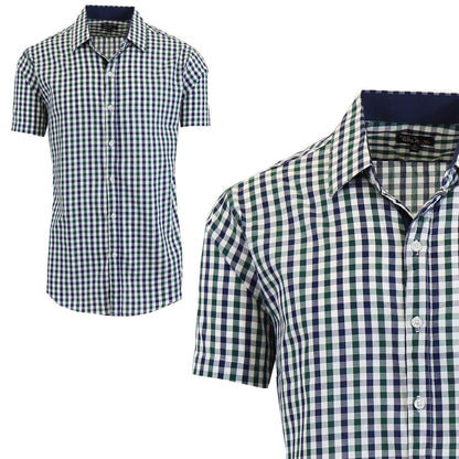 Men's Short Sleeve Slim-Fit Casual Dress Shirts DailySale