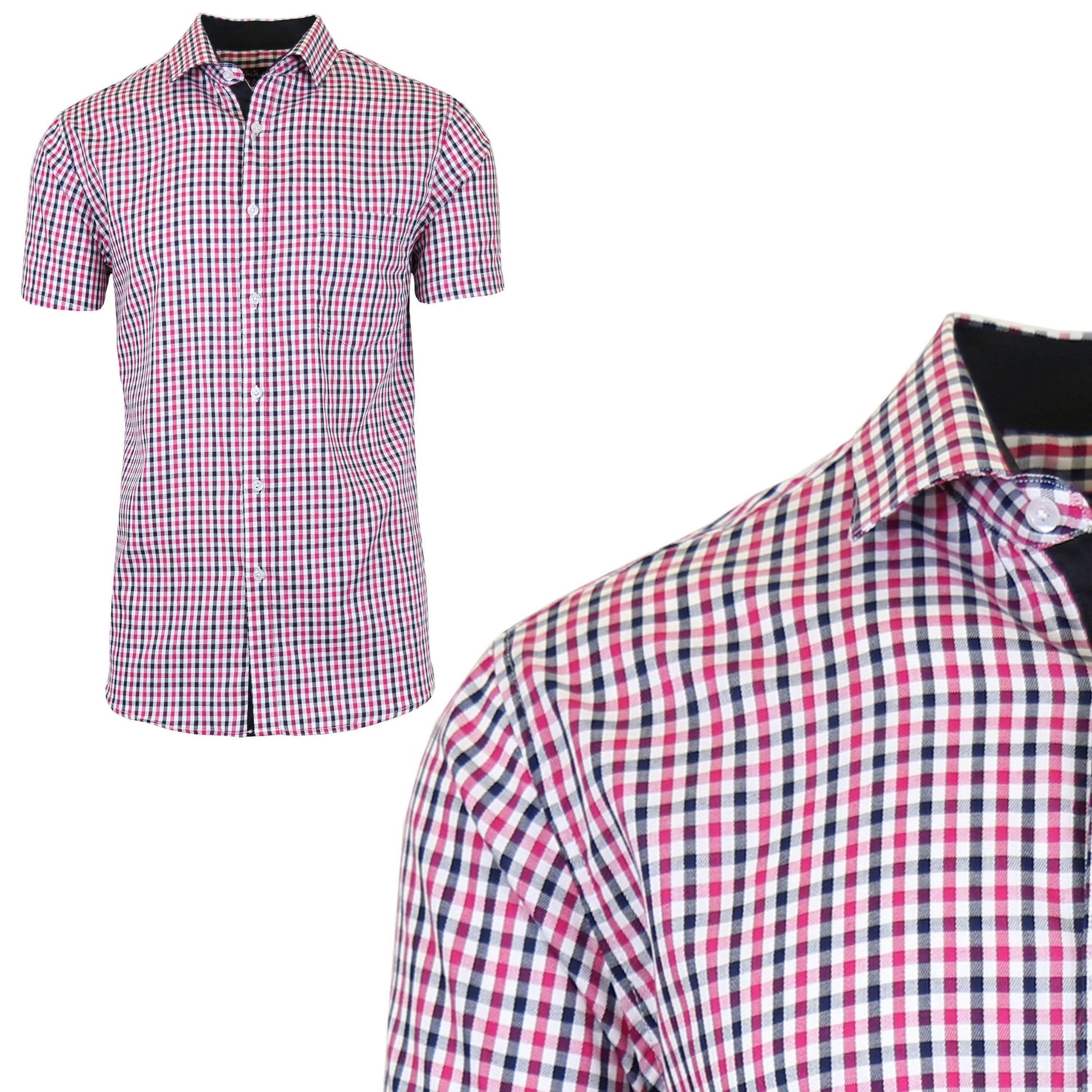 Men's Short Sleeve Slim-Fit Casual Dress Shirts DailySale