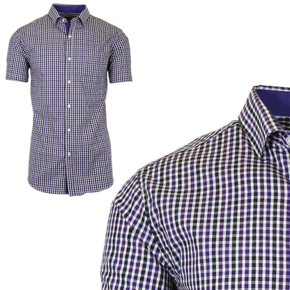 Men's Short Sleeve Slim-Fit Casual Dress Shirts DailySale