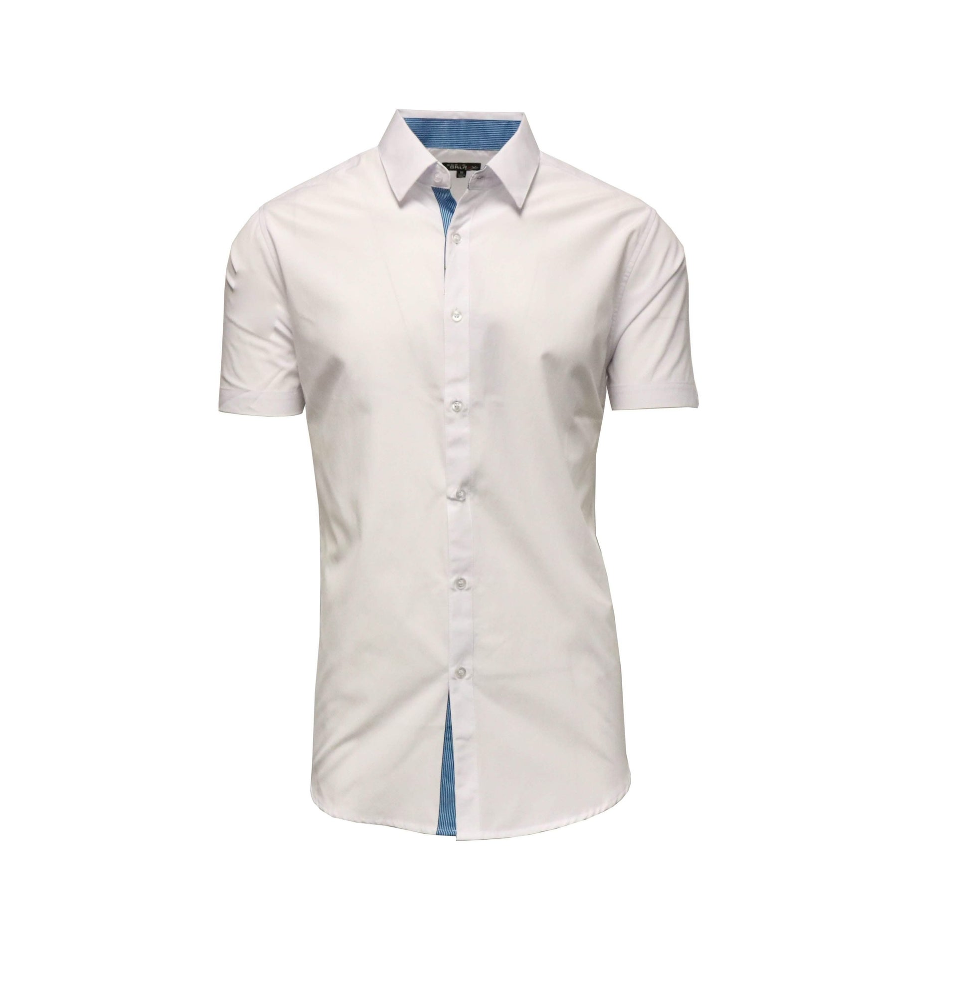 Men's Short-Sleeve Slim-Fit Shirt with Contrast Trim - Assorted Sizes DailySale