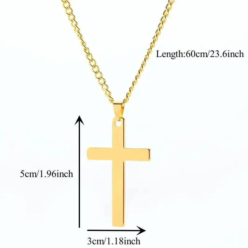 Men's Simple Black Cross Pendant Necklace DailySale