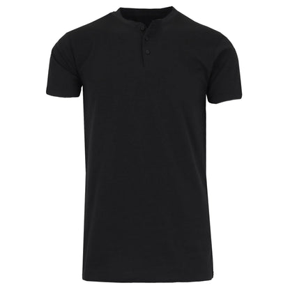 Men's Slim Fitting Short Sleeve Henley Slub Tee DailySale