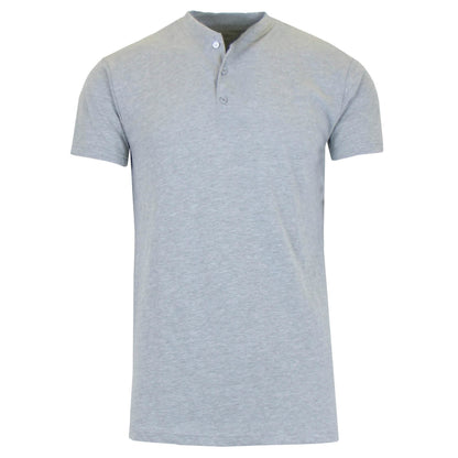 Men's Slim Fitting Short Sleeve Henley Slub Tee DailySale