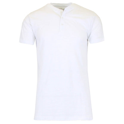 Men's Slim Fitting Short Sleeve Henley Slub Tee DailySale