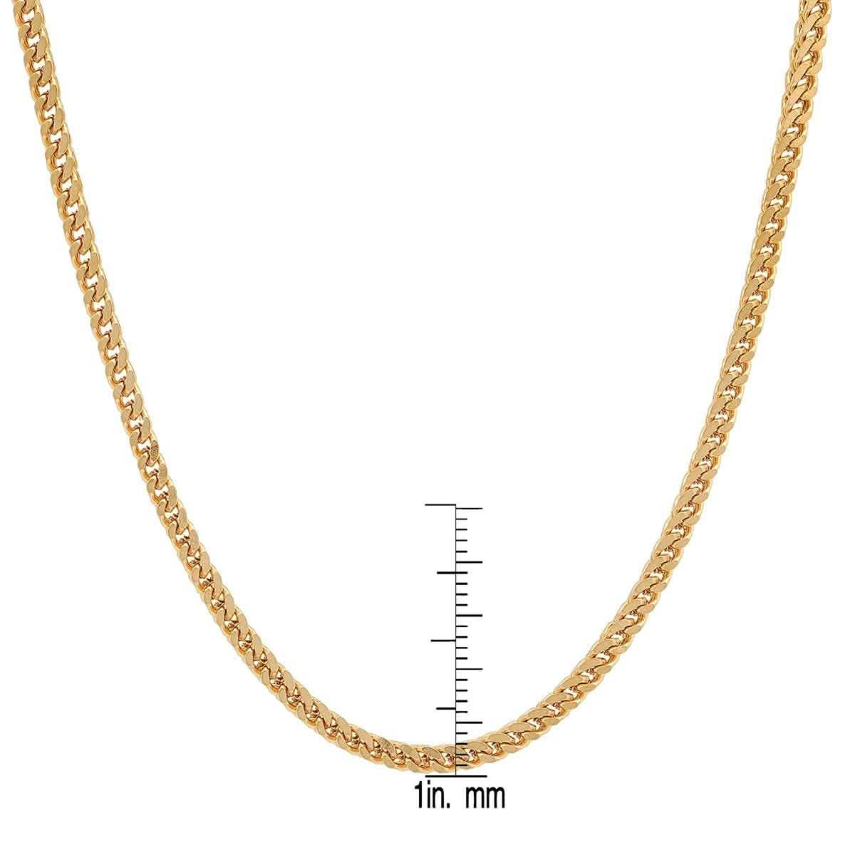 Men's Stainless Steel 18K Gold Plated Franco Link Chain DailySale