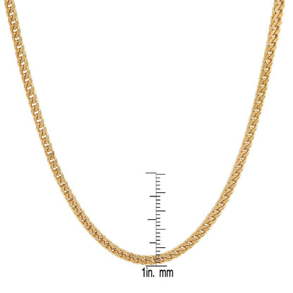 Men's Stainless Steel 18K Gold Plated Franco Link Chain DailySale