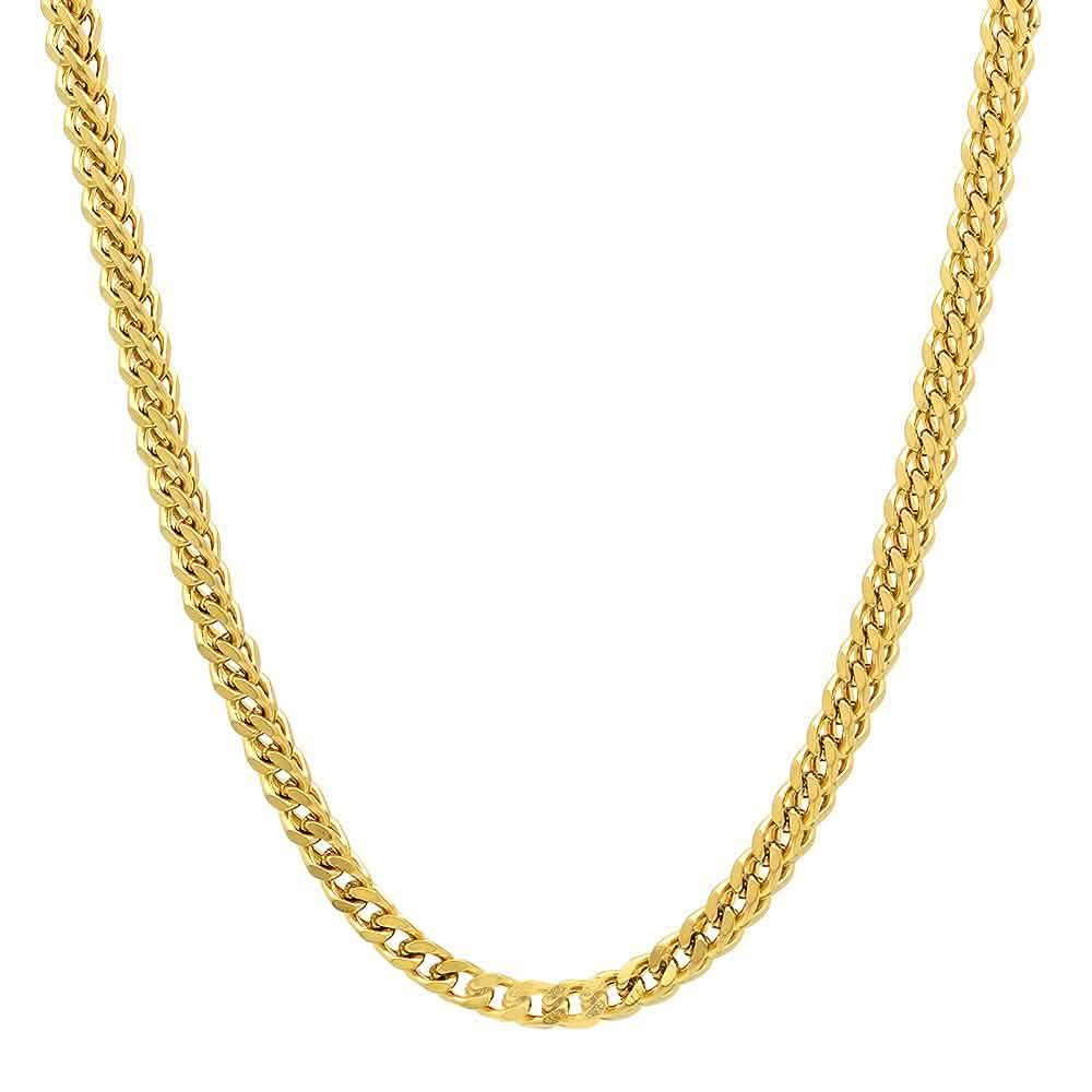 Men's Stainless Steel 18K Gold Plated Franco Link Chain DailySale