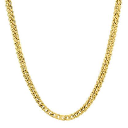 Men's Stainless Steel 18K Gold Plated Franco Link Chain DailySale