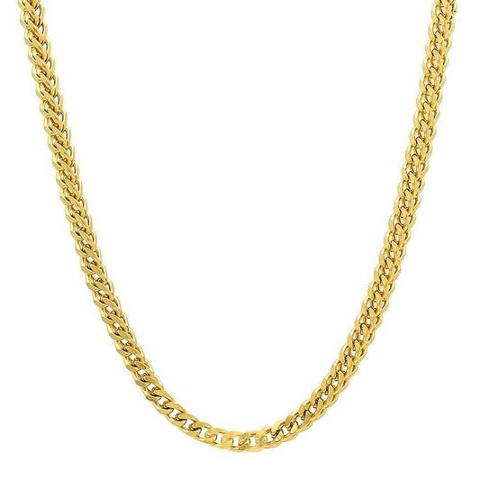 Men's Stainless Steel 18K Gold Plated Franco Link Chain DailySale