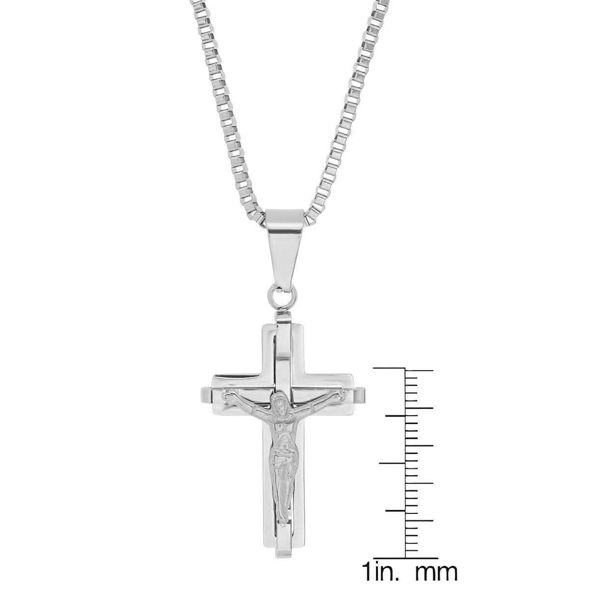 Men's Stainless Steel Crucifix Pendant DailySale