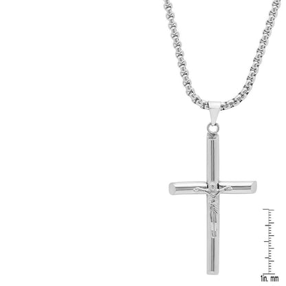 Men's Stainless Steel Crucifix Tube Pendant DailySale