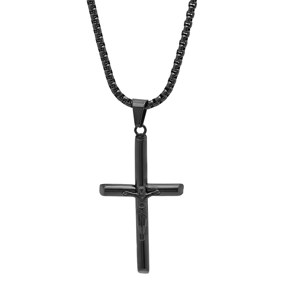 Men's Stainless Steel Crucifix Tube Pendant DailySale