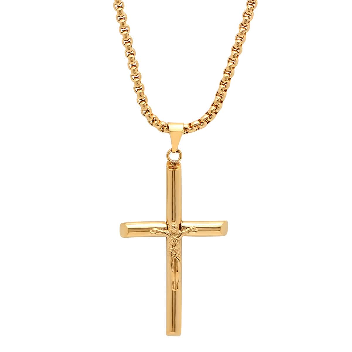 Men's Stainless Steel Crucifix Tube Pendant DailySale