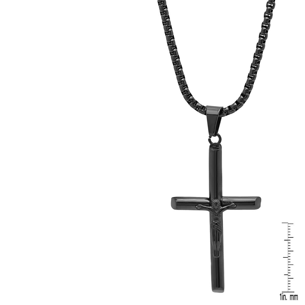 Men's Stainless Steel Crucifix Tube Pendant DailySale