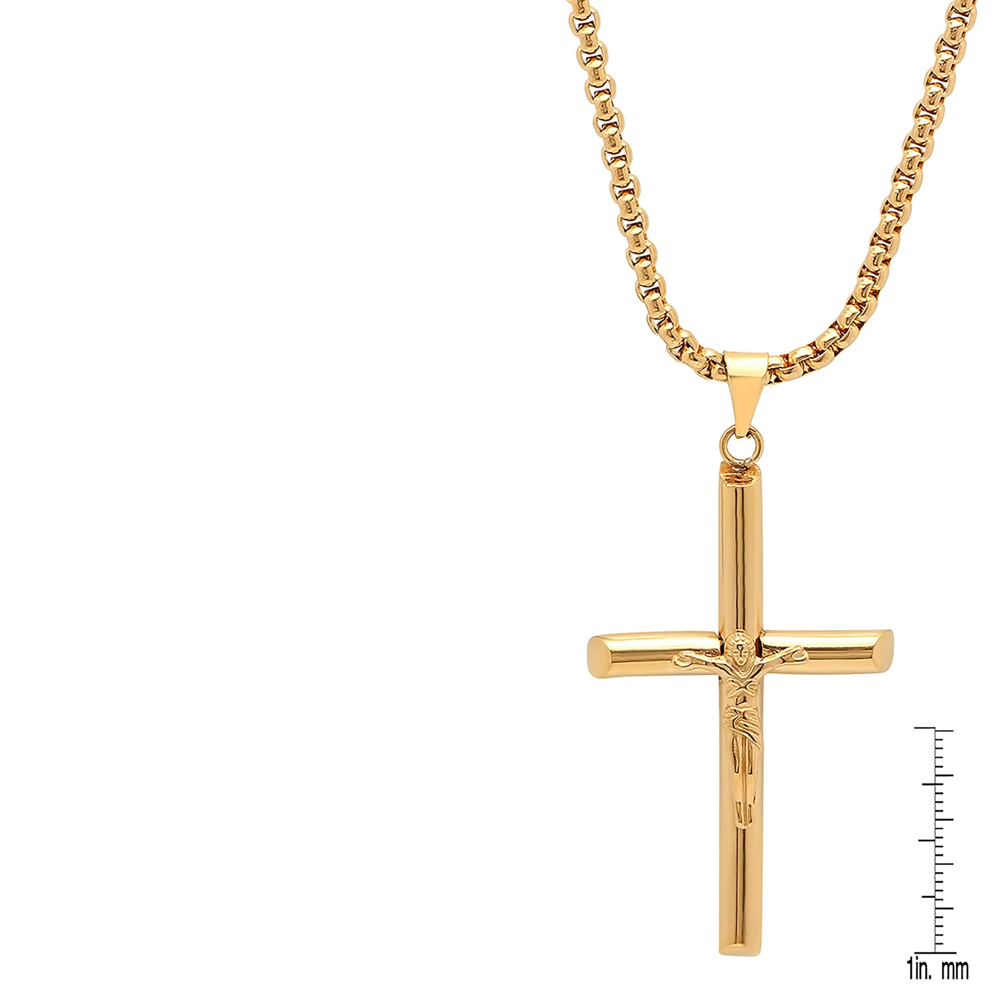 Men's Stainless Steel Crucifix Tube Pendant DailySale