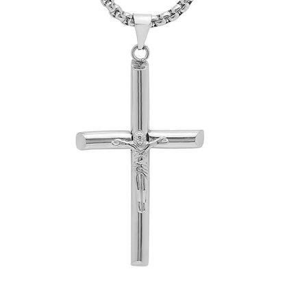 Men's Stainless Steel Crucifix Tube Pendant DailySale
