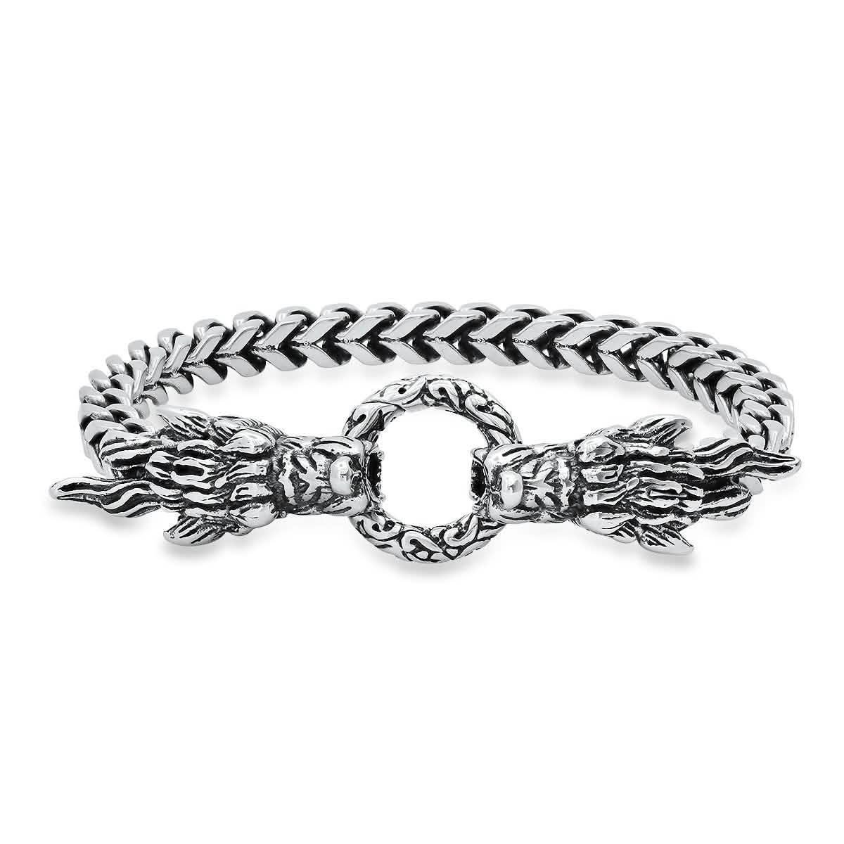 Men's Stainless Steel Dragon Head Bracelet DailySale