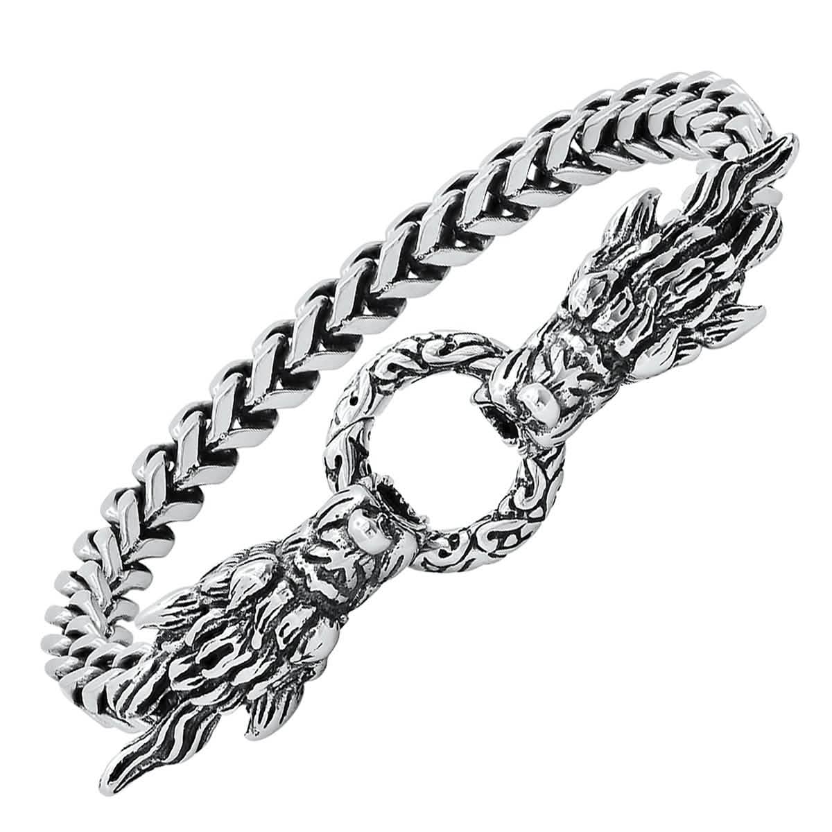 Men's Stainless Steel Dragon Head Bracelet DailySale