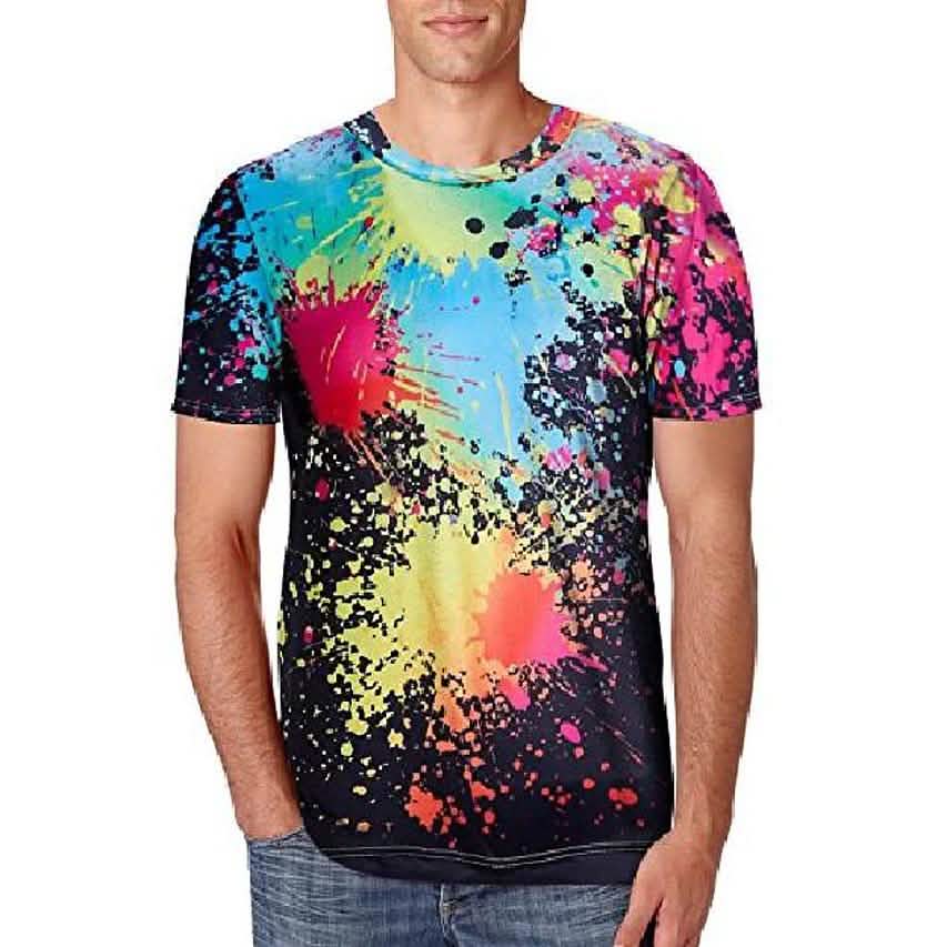 Men's T-shirt 3D Print Print Short Sleeve Going out Tops Streetwear DailySale