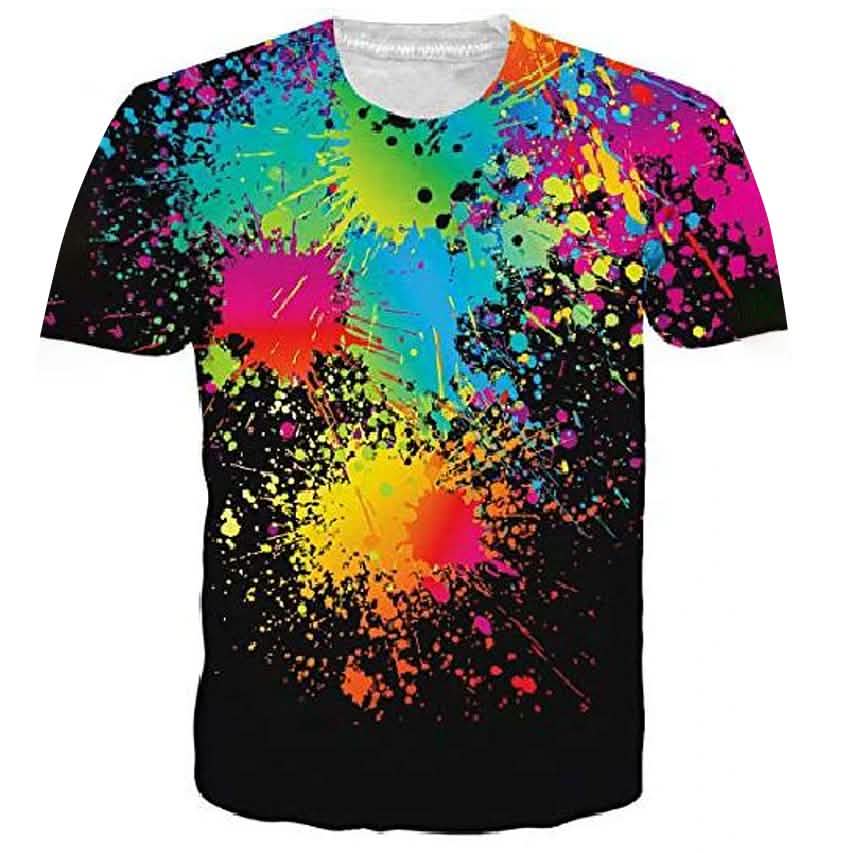 Men's T-shirt 3D Print Print Short Sleeve Going out Tops Streetwear DailySale