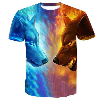 Men's T-Shirt Graphic Animal Plus Size Print Short Sleeve Halloween Tops DailySale