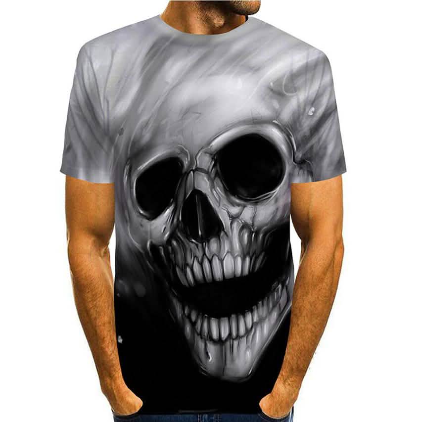 Men's Tees T shirt 3D Print Graphic Skull Plus Size Short Sleeve Casual Top DailySale