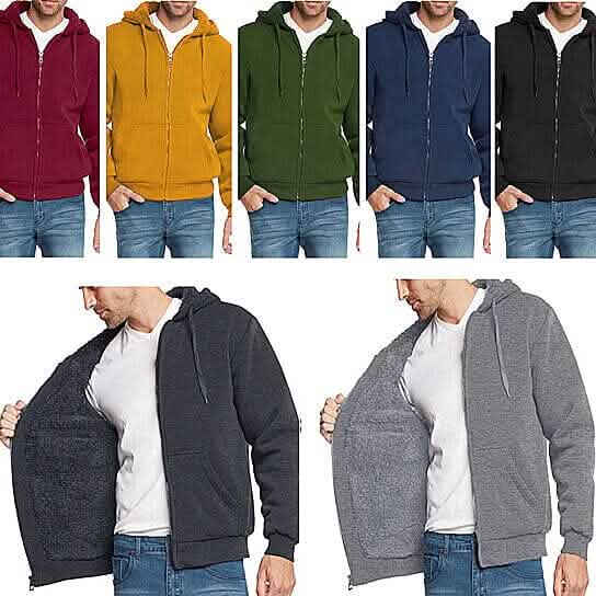 Men's Thick Sherpa Lined Fleece Hoodie (Big & Tall Sizes Available) DailySale
