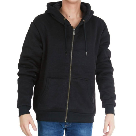 Men's Thick Sherpa Lined Full Zip Hoodie Jackets DailySale