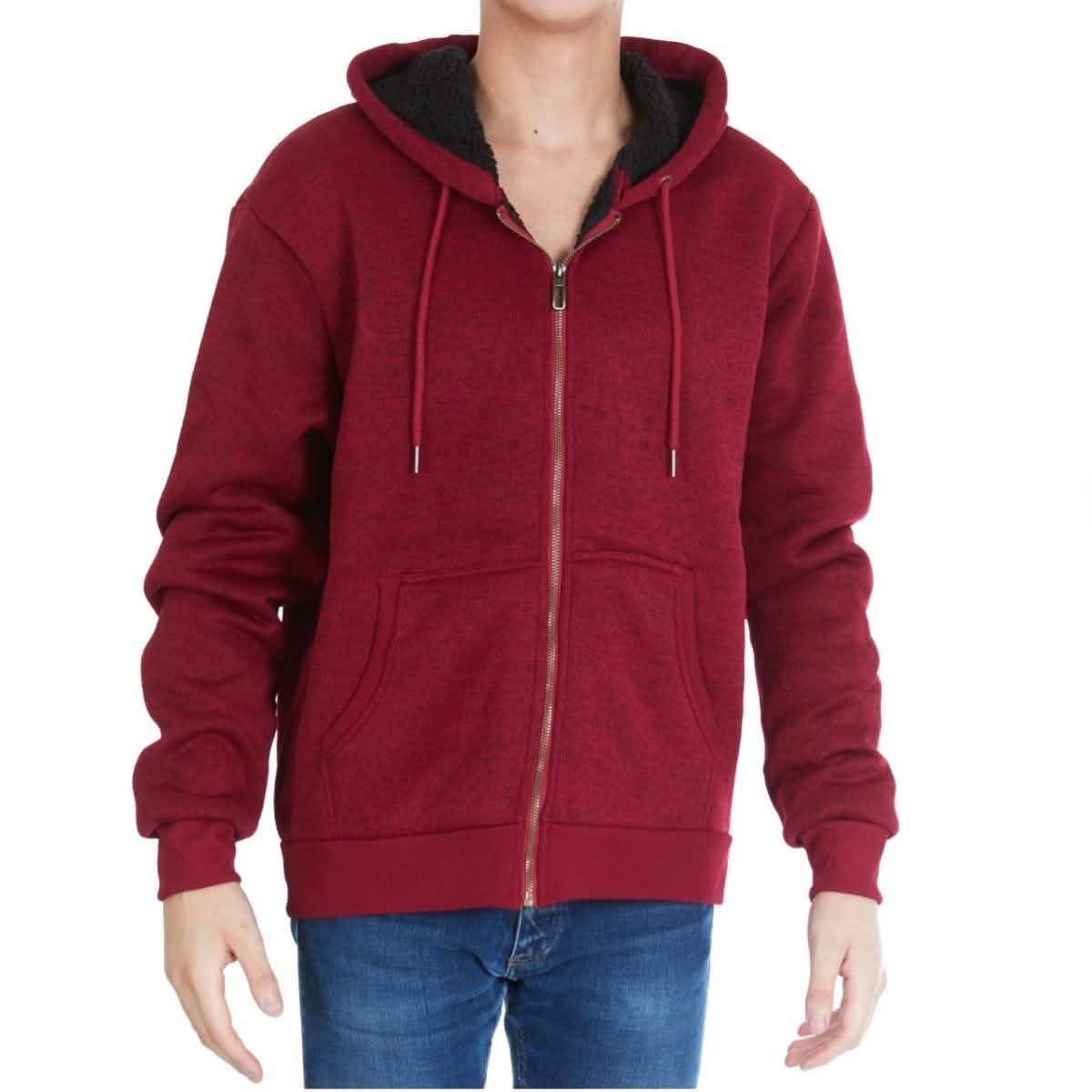 Men's Thick Sherpa Lined Full Zip Hoodie Jackets DailySale