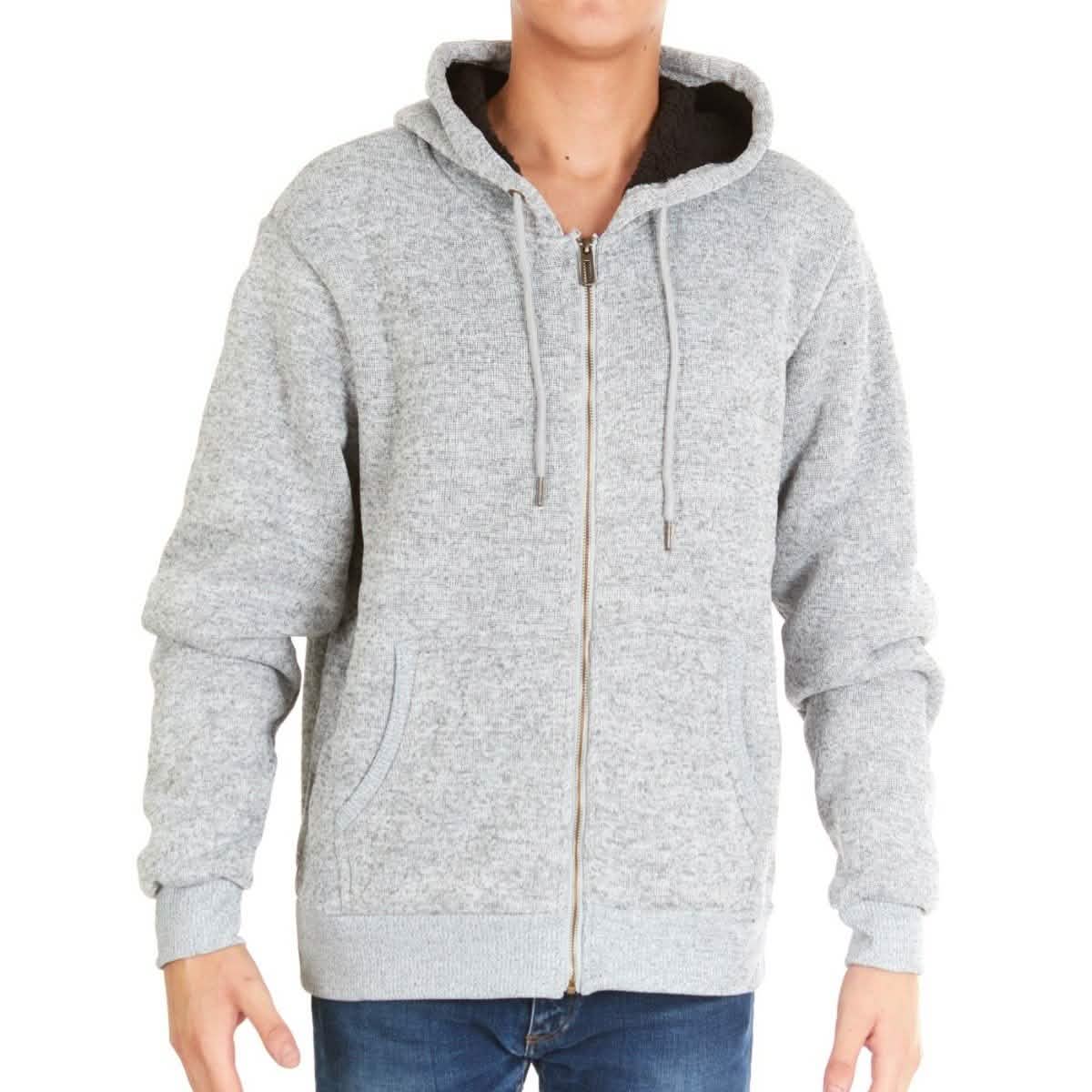 Men's Thick Sherpa Lined Full Zip Hoodie Jackets DailySale