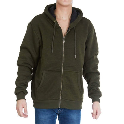 Men's Thick Sherpa Lined Full Zip Hoodie Jackets DailySale