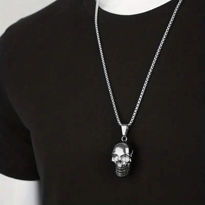 Men's Titanium Steel Skull Necklace DailySale