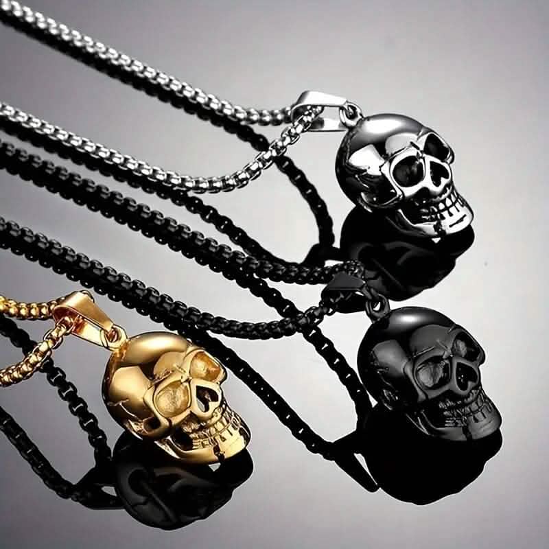 Men's Titanium Steel Skull Necklace DailySale