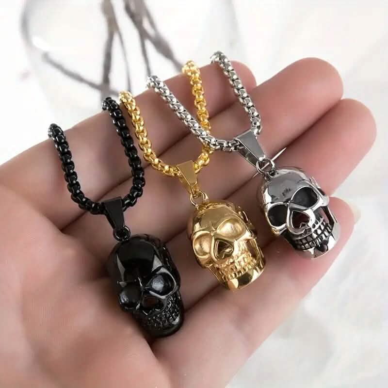 Men's Titanium Steel Skull Necklace DailySale