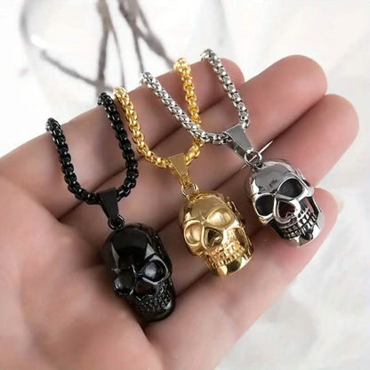 Men's Titanium Steel Skull Necklace DailySale