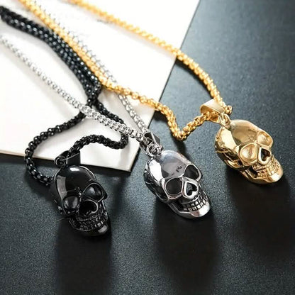 Men's Titanium Steel Skull Necklace DailySale