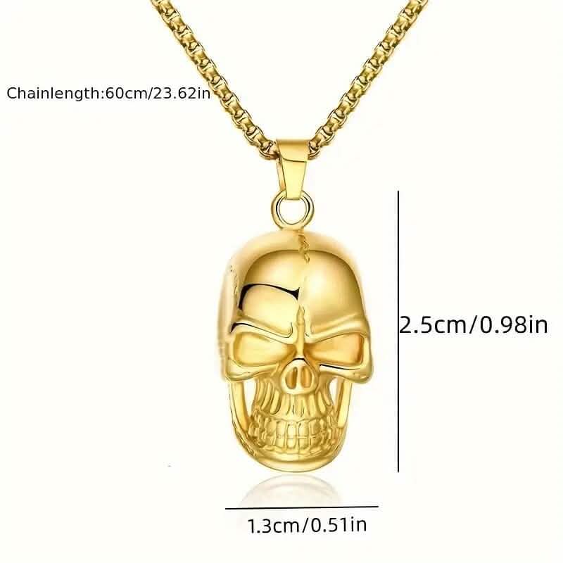 Men's Titanium Steel Skull Necklace DailySale