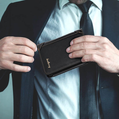 Men's Trifold Clutch Leather Wallet ID Card Holder DailySale