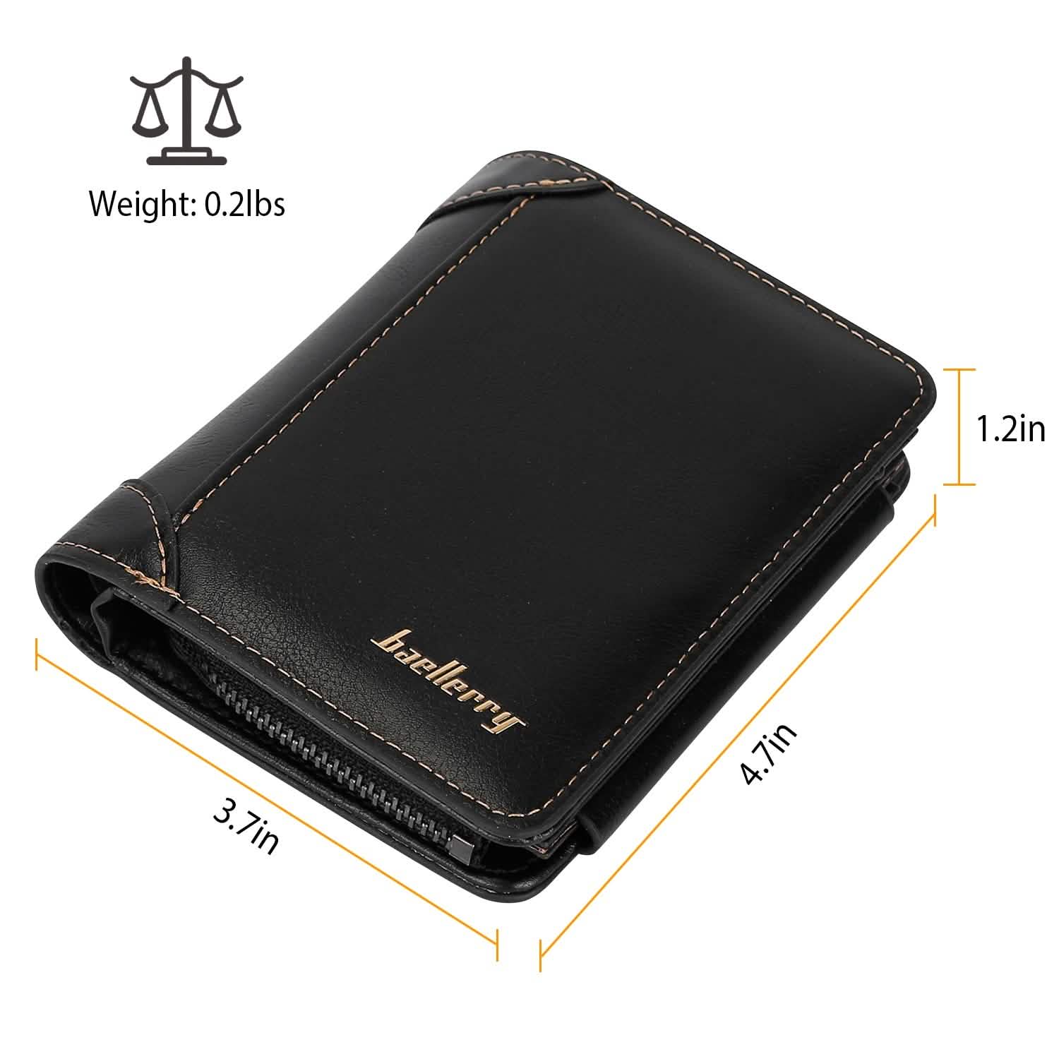 Men's Trifold Clutch Leather Wallet ID Card Holder DailySale
