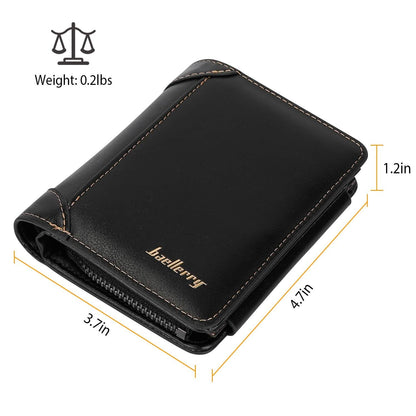 Men's Trifold Clutch Leather Wallet ID Card Holder DailySale