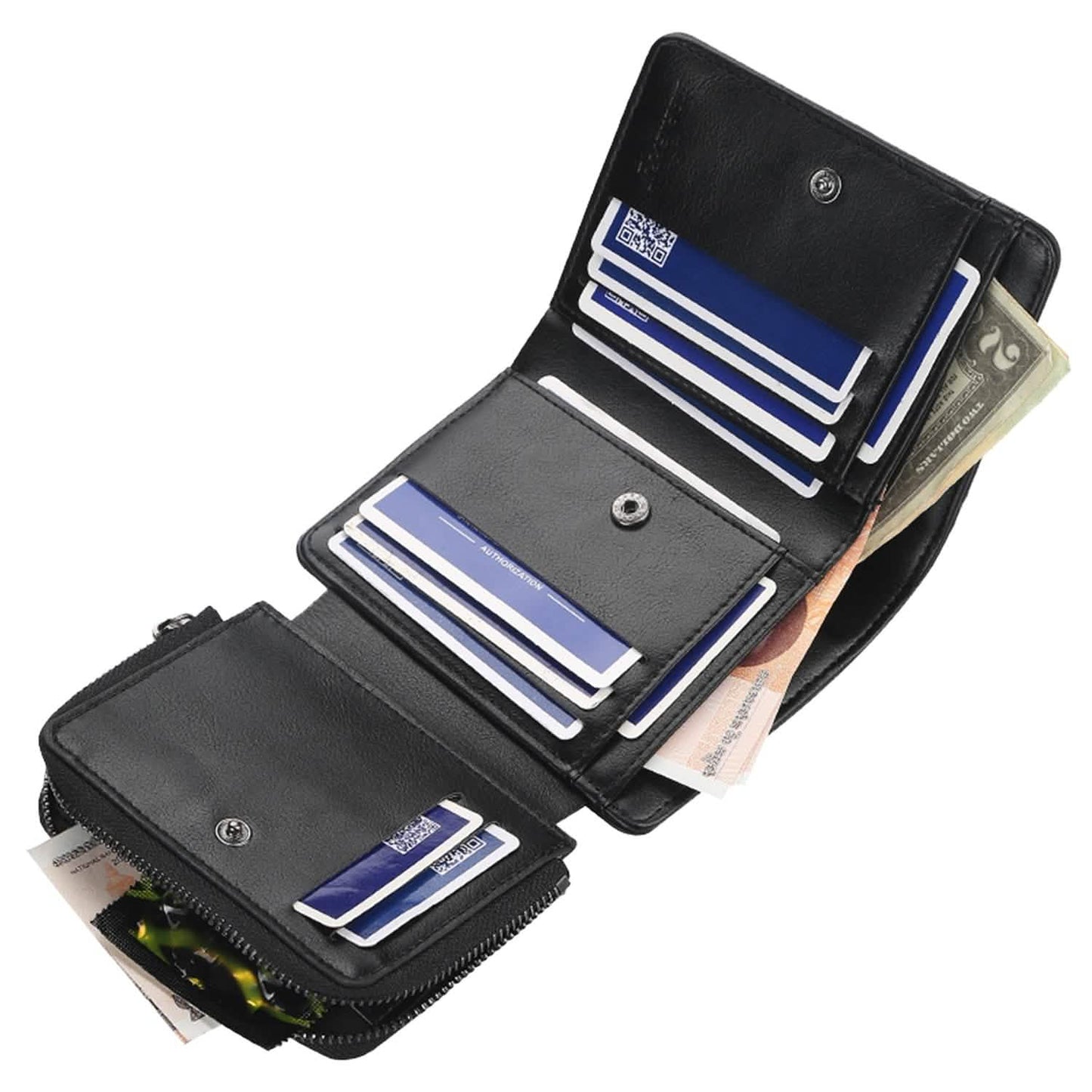Men's Trifold Clutch Leather Wallet ID Card Holder DailySale